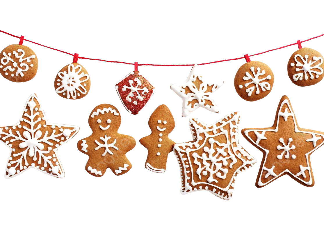 Guirlande de biscuits sablés de Noël